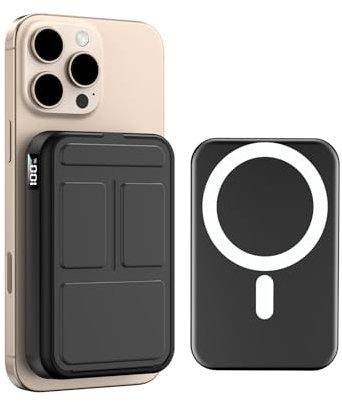 Portable 12000mAh Power Bank with MagSafe Compatibility - 22.5W Fast Charging USB-A/C, LED Display, and Multi-Device Charging for iPhone Series