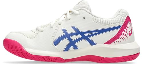 ASICS Jungen Gel-Dedicate 8 Gs Sneaker, Cream Dark Cobalt, 39 EU