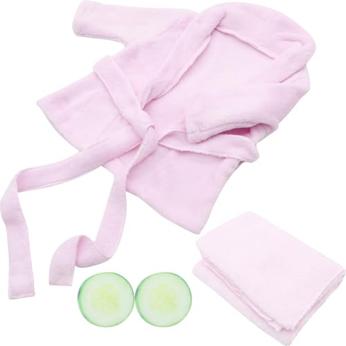 GARIOUANS Peignoir pour -né 0-3 Mois en Tissu Doux Accessoire Concombre Rose, Serviette de Bain Bébé pour Séance Photo, Ensemble Photo Naissance et Accessoire Bain Bébé