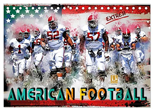 American Football extrem (Tischkalender 2026 DIN A5 quer), CALVENDO Monatskalender: American Football, Teamsport der Extra-Klasse - beispiellose ... Kraft und Taktik. (CALVENDO Sport)