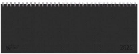 Tischkalender quer Professional Premium 2025 schwarz: 1 Woche 2 Seiten; Bürokalender mit edlem Hardcover; Tischquerkalender im Format: 29,8 x 10,5 cm