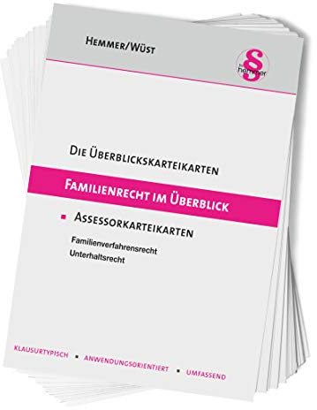 42000 - Assessor Übersichtskarteikarten Familienrecht: Familienverfahrensrecht, Unterhaltsrecht (Karteikarten - Zivilrecht)