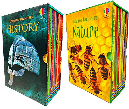 Usborne Beginners History & Nature 20 Books Collection Box Set