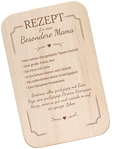 Frühstücksbrettchen für Mama: Geschenke für Mama zum Muttertag, Geburtstagsgeschenk für Frauen, Schneidebrett aus Holz für die beste Mutter, Holzbrett als Muttertagsgeschenk, Brettchen Geschenk