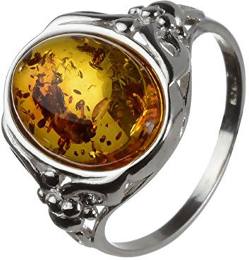 HolidayGiftShops - Sterling Silber 925 Baltischer Bernstein Ring