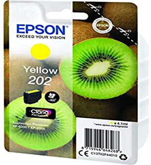 Epson 2893478 202 4,1 ml, 300 Seiten, gelb, für Epson, Expression Photo XP-6000, XP-6005, 4,1 ml, 300 Seiten