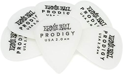 Ernie Ball 2.0 mm White Standard Prodigy Picks 6-Pack