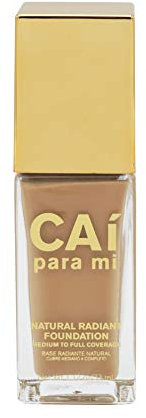 Cai Para Mi Natural Radiant Foundation, Medium To Full Coverage, Long Lasting, Evens Skin Complexion, Cruelty Free, Shade Tan, 33ml