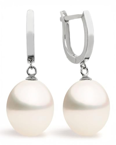 Orecchini pendenti con perle coltivate d'acqua dolce 10-11 mm Secret & You Argento sterling 925 - Disponibili in diversi colori naturali bianco, rosa e arancione e trattati grigio e nero