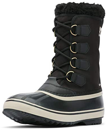 Sorel 1964 Pac Nylon WP, Stivali da Neve Impermeabili, Uomo, Black/Ancient Fossil 2023/2024, 48 EU