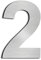 nanlyiau 4in/10.2mm Edelstahl Hausnummer selbstklebende hausnummern briefkasten hausnummer Edelstahl aus massivem SUS304,gebürstet Verwendet für Postfachwohnung Straßennummer(4in number 2)