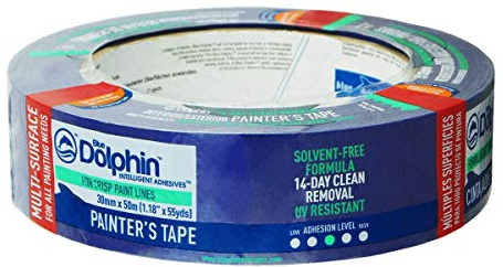 Blue Dolphin Maler Klebeband Rolle 30mm x 50m - einfache Entfernung