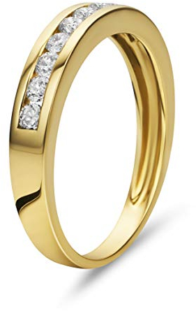 OROVI Damen Diamant Ring Gelbgold, Ewigkeitsring Eternity Ring 14 Karat (585) Gold und Diamanten Brillanten 0.40 Ct, Ehering
