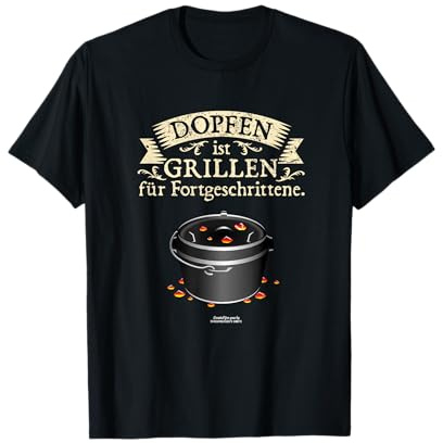Dutch Oven Spruch Dopfen vs. Grillen Dutch Oven T-Shirt