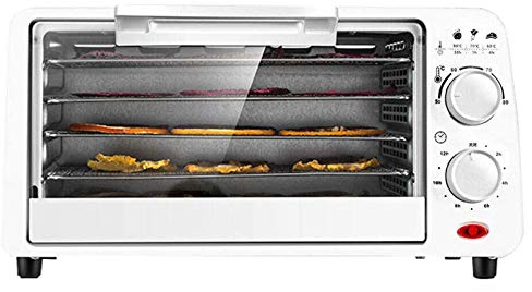 Fayelong Dörrautomat Dörrgerät Komplett Aus Metall 5 Etagen 12 Stunden Timer Temperaturkontrolle 50-80°C 9 Liter 220V 350W/Weiß