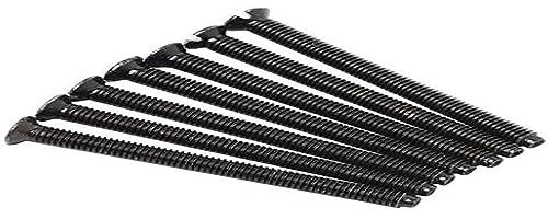 Merriway BH07456 (10 Pcs) Black Electrical Socket Screws Raised Countersunk Head Nickel M3.5 x 75 mm - Pack of 10 Pieces