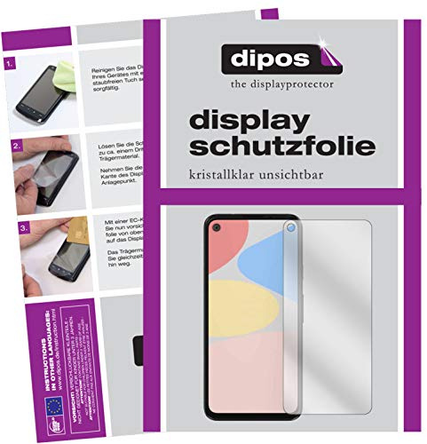 dipos 2x Displayschutzfolie klar für Google Pixel 4a | Passt perfekt, Ultra-Dünn, kratzfest, blasenfrei, Case-Friendly, hüllenfreundlich, Fingerprint-kompatibel, selbstklebend