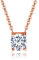 OHANA Collana Donna Punto Luce in Acciaio Inossidabile con Zircone Rotondo (Oro Rosa)