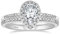 Zakk Damen Ringe Set Silber 925 Ewigkeitsring Solitär 1.5CT Träne Zirkonia Verlobungsringe Eheringe Trauringe Versprechen Ring Rosegold Gold (Silber,54 (17.2))