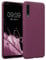kwmobile Hülle kompatibel mit Samsung Galaxy A50 Hülle - weiches TPU Silikon Case - Cover geeignet für kabelloses Laden - Bordeaux Violett