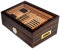 HMTE Humidor-Zigarrenkiste, Glasfenster, handgefertigtes Zigarrendisplay, Zigarren-Humidorschrank mit vorne montiertem digitalem Hygrometer und speziellem Luftbefeuchter, für 60 Zigarren