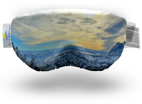 Two Horizons Ski Goggles Protective Cover | Protects Against Scratches | Microfibre Glasses Cleaning Cloth | Style with Smile | Ski Goggles Protective Cover | Ski Goggle Cover | Ski Goggles Protection