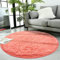 Pavemlo Langflor Teppich Rund, Zimmer Modern Teppich, für Wohnzimmer, Schlafzimmer, Esszimmer oder Kinderzimmer,Weicher und Flauschiger Teppich für das Zimmer mit Innendekoration Rosa, 60cm