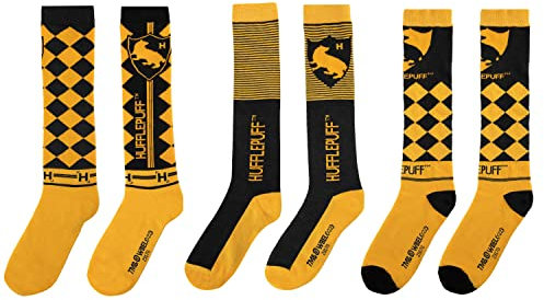 Cinereplicas Harry Potter - High Socks (Set of 3) - Official Licensed, Yellow, M