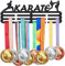 SUPERDANT Schwarz Karate Medaillenhalter Zum Aufhängen von Lauftrophäen Zum Aufhängen von Karate Enthusiasten Metall Wandhalterung Ohne Haken Zum Aufhängen Über 60 Medaille