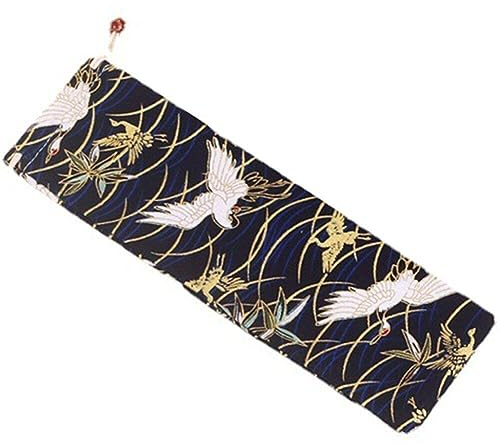 Casiler Japan Style Cutlery Bag Washable Bone Style Tableware Bag with Drawstring Reusable Travel Cutlery Kit Case Pouch