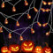 APODESS 3M 20 LED Halloween Deko Lichterkette Batterie 2 Modi Kürbis Lichterketten Herbstdeko Outdoor Halloween Licht Herbstgirlande für Halloween Garten Fenster Draußen Innen