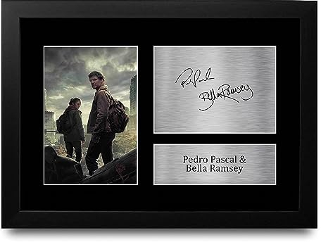 HWC Trading FR A4 Pedro Pascal & Bella Rasmey The Last of Us Geschenke Gedrucktes Signiertes Autogramm Foto für Fans von Fernsehshows - A4 Gerahmt