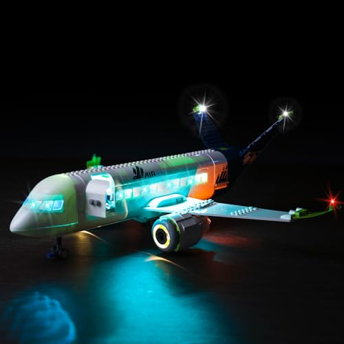 LocoLee Licht Kompatibel mit Lego Passagierflugzeug, Led Beleuchtungs Compatible with Lego 60367 City Passenger Airplane - Nur Lichter Set, Kein Modell
