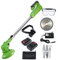 Cisaille à gazon portative de taille-haie, Tondeuse à gazon électrique 2 pièces Li-ion batterie coupe-herbe sans fil 6 en dégagement automatique coupe-chaîne élagage outils de jardin Léger et facile à