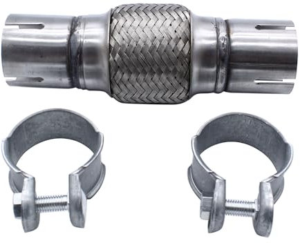 1 Pc Flexible Exhaust Pipe 50.7 x 100/208 mm Clamp-on Flexi Tube Joint Stainless Steel Flexible Tube Repair