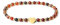 MetJakt Handgemachter Naturstein Perlenarmband 4MM Mini Stretch Armband Energiearmbänder 18k vergoldet Herz Armbänder für Damen Damenschmuck Echtes (Traumachat)