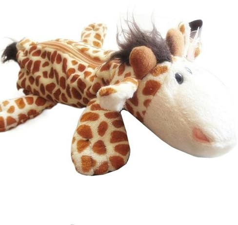 YJHLY Federmäppchen, niedliches Plüsch-Waldtier-Federmäppchen, Löwe, Affe, Elefant, Schreibwaren, Aufbewahrungstasche für Kinder, tolles Geschenk, Federmäppchen, Giraffe