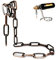 Novelty Wine Bottle Holder Floating Iron Link Chain Wine Bottle Rack/Holder - Holds Bottles in The Air