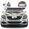 Homirty Kit de Décoration Voiture Mariage, Ventouse pour Deco Voiture Mariage, Fleurs Artificielles Deco Voiture, Guirlande de Voiture Mariage, 11 Fleurs, 2 Gazes De Ruban, 4 Nœuds (Rose)