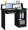 Soberine Scrivania Computer Fisso con Cassetti Tavolo per PC con Supporto Computer e Piano Estraibile Scrivania Ufficio Salvaspazio in Legno per Ufficio Studio Cameretta 106 × 50 × 94 cm