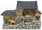 Cottage in miniatura - Cottage in legno in miniatura in resina, versatile set di case delle bambole | Kit di costruzione rustica, casetta antica in miniatura, scenari retrò in miniatura per San