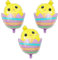 KOBOKO Ostern Deko Folienballon, 3 Stk Küken Luftballon Osterdeko, Huhn Luftballons Tiere Ostereier Deko, Henne Ballon Osterhase Deko Kindergeburtstag, Küken Helium Ballons Ostern Party Deko