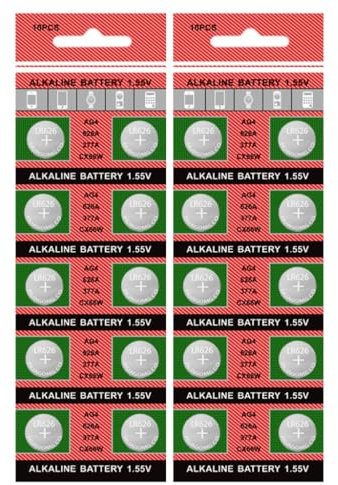ZYHARUKO 20pcs/10Pcs AG4/377/LR626 Watch Battery Button Cell Button Batteries for Watches Toy, Long Lasts Power Supply