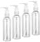 4 Pièces Flacon Pompe Vide, 100 ml Bouteilles de Voyage Transparentes, Pompe en Plastique Bouteille de Voyage, Distributeur de Lotion, pour maquillage, lotion et shampooing
