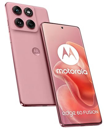 Motorola Edge 60 Fusion 256 Go, Smartphone debloqué, écran 6,67, Appareil Photo 50 MP, Batterie 5200 mAh, Zephyr (Rose), Coque de Protection et câble USB C Inclus