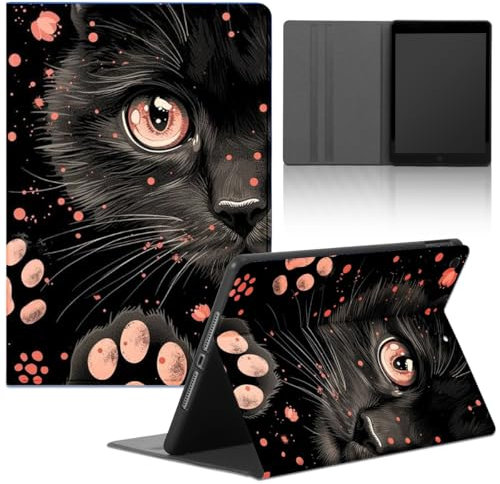 Tablet Coque pour Apple iPad Mini 4/iPad Mini 5 7,9, Étui avec Mignon Kawaii Cartoon Anime Chat Cat Animal Dessin Motif PU Cuir Flip Housse Support Étui de Protection TPU Tablet Cover,Anime