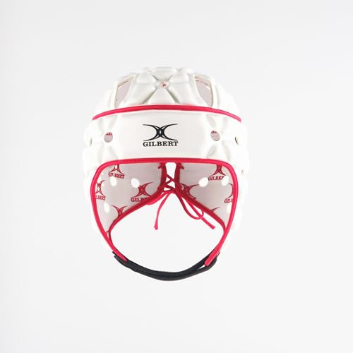 Casque Rugby Gilbert Air blanc (Headguard), tailles senior/junior