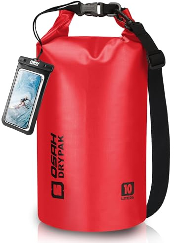 OSAH DRYPAK Dry Bag wasserdichte Tasche 5L/10L/20L/30L/40L Drybag Rucksack Wasserdicht Beutel mit Schultergurt und Wasserfester Handyhülle für Wassersport, Kajakfahren, Bootfahren, Camping