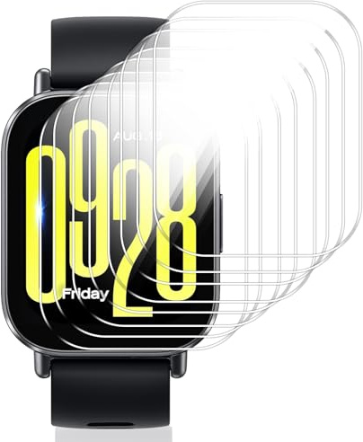 Pnakqil 8 Piezas Protector de Pantalla para Xiaomi Redmi Watch 5 Active Cristal Templado,Ultra HD Resistente a los Arañazos Sin Burbujas Vidrio Película Protectora para Xiaomi Redmi Watch 5 Active