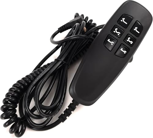 Germany Motions Twinmot okin – Mando a distancia para motor de somier de láminas de madera de cama eléctrica (mando a distancia con cable, sin pilas)